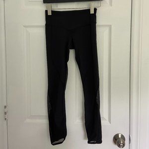 Lululemon Black (with Mesh) Leggings (Size 2)